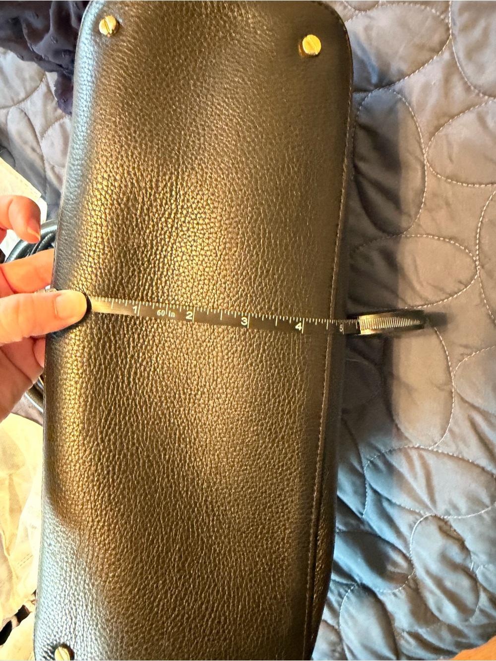 Tory Burch Black Leather Miller Dome Satchel with Gold Logo - Picture 10 of 11